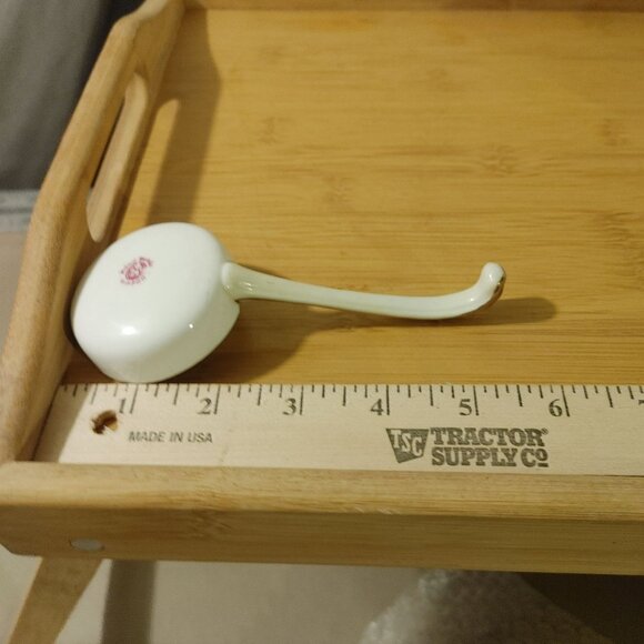 Nippon Beautiful Hand Painted Mayonnaise Sauce Dish With Spoon - Picture 7 of 16